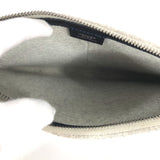 HERMES Clutch bag Pouch Bag To Doo 29 Felt, Leather gray mens Used Authentic
