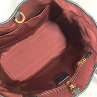 LOEWE Shoulder Bag Bag Handbag Tote Bag Shoulder Leather Heritage logo clochette included leather black Women Used Authentic