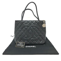 CHANEL Tote Bag Shoulder Bag Shoulder Bag Replica Tote CC COCO Mark Caviar skin A01804 black Women Used Authentic