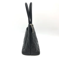 CHANEL Tote Bag Shoulder Bag Shoulder Bag Replica Tote CC COCO Mark Caviar skin A01804 black Women Used Authentic