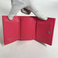 CHANEL Trifold wallet Compact wallet Matrasse quilting CC COCO Mark leather pink Women Used Authentic