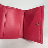 CHANEL Trifold wallet Compact wallet Matrasse quilting CC COCO Mark leather pink Women Used Authentic