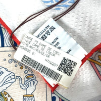 HERMES scarf silk white Carre70 PIQUE DAME DE COEUR Piquﾃｩ Queen of Hearts Women Used Authentic