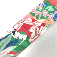 HERMES scarf silk multicolor Embroidery dog puppy dog Twilly Twins Women Used Authentic