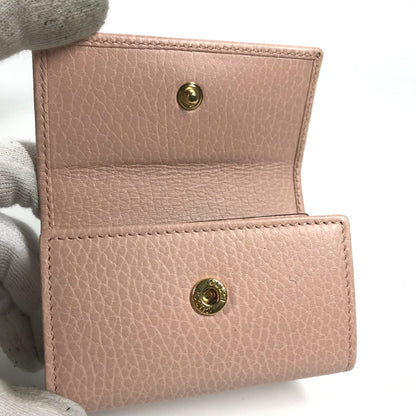 GUCCI Key case Key holder  456118 leather pink GG Marmot Double G Women Used Authentic