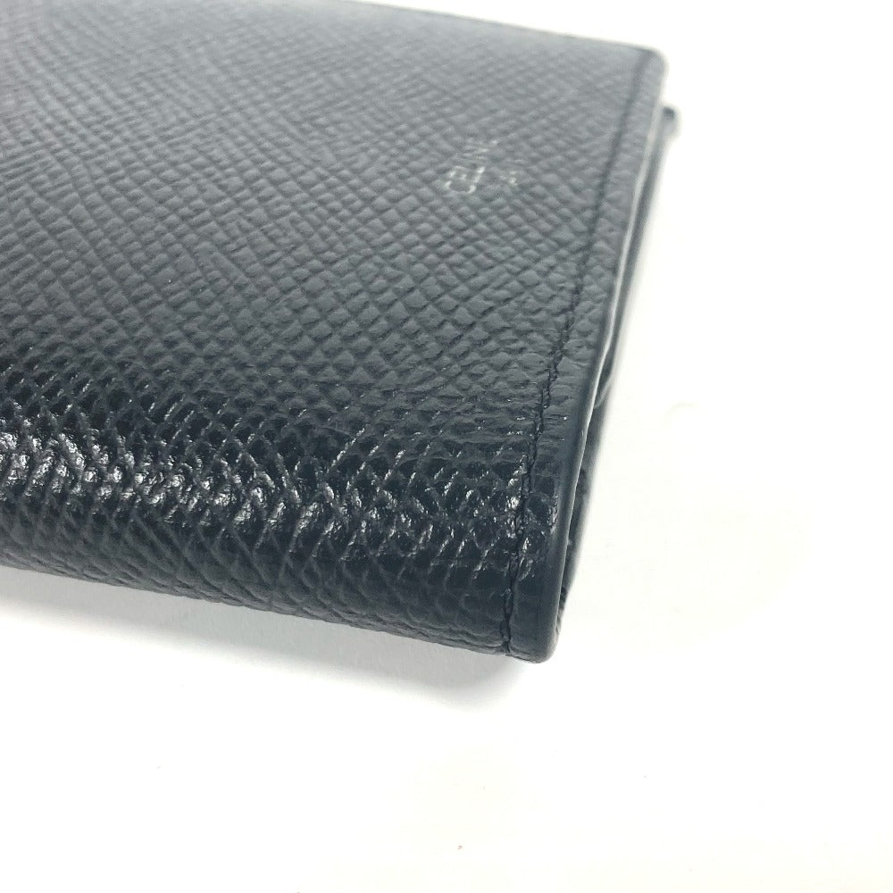 CELINE Long Wallet Purse leather black with coin compartment Bar Tikal Wallet mens Used Authentic