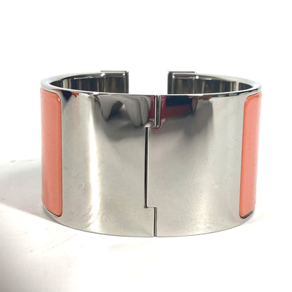 HERMES Bangle metal Orange xSilver Accessories Click Clack XL Women Used Authentic