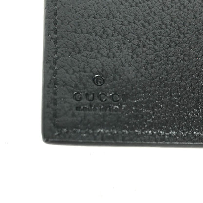 GUCCI Card Case 428737 leather black GG Marmont Double G mens Used Authentic