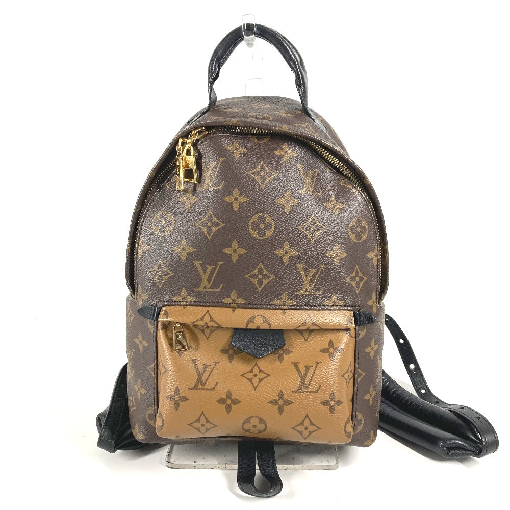 LOUIS VUITTON Backpack M44870 Monogram reverse canvas Brown x beige Monogram reverse Palm Springs Backpack PM Women Used Authentic