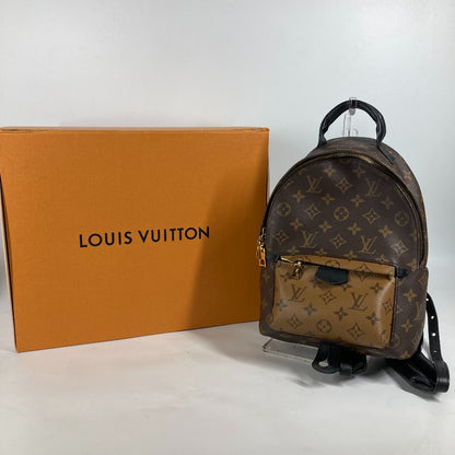 LOUIS VUITTON Backpack M44870 Monogram reverse canvas Brown x beige Monogram reverse Palm Springs Backpack PM Women Used Authentic