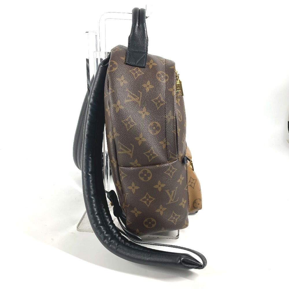 LOUIS VUITTON Backpack M44870 Monogram reverse canvas Brown x beige Monogram reverse Palm Springs Backpack PM Women Used Authentic