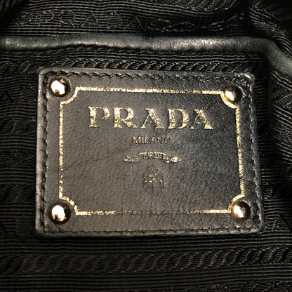 PRADA Shoulder Bag BN1792 Nylon black Shoulder Crossbody Gathered Women Used Authentic