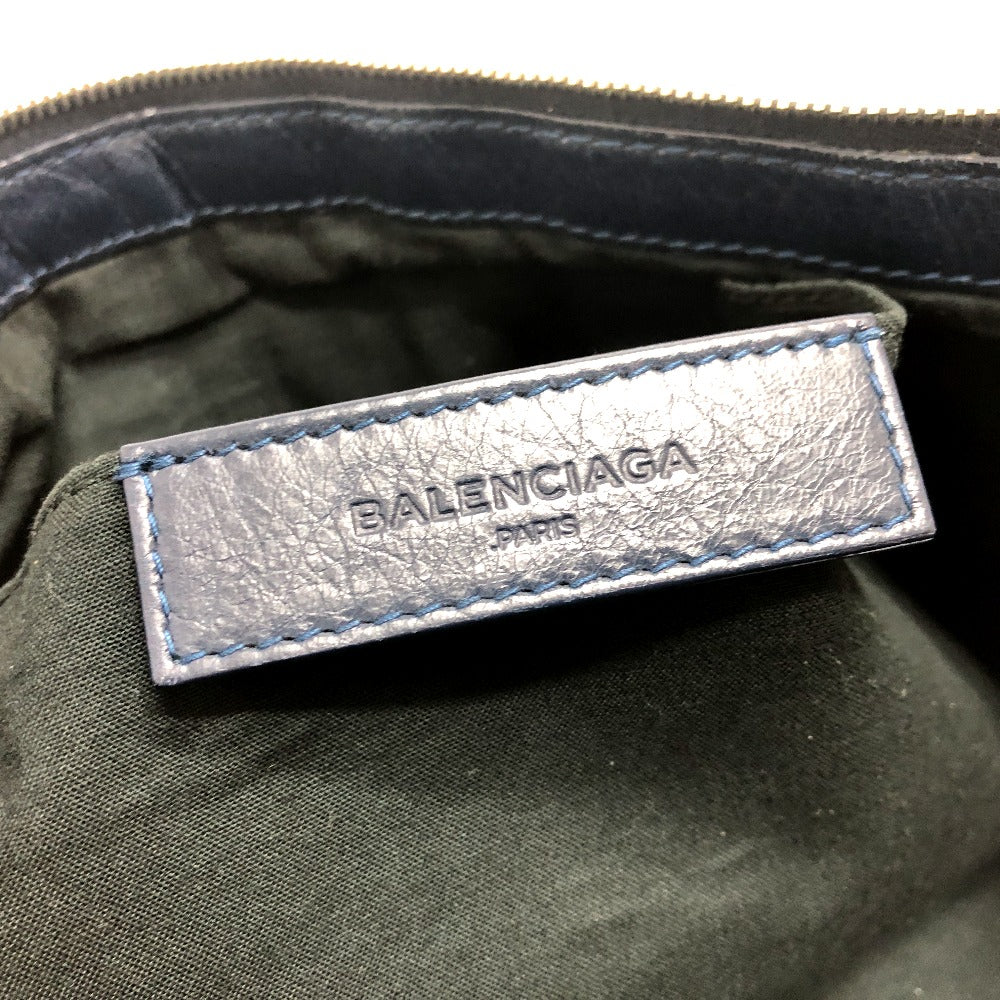 BALENCIAGA Clutch bag 273023 leather black Classic clip L mens Used Authentic