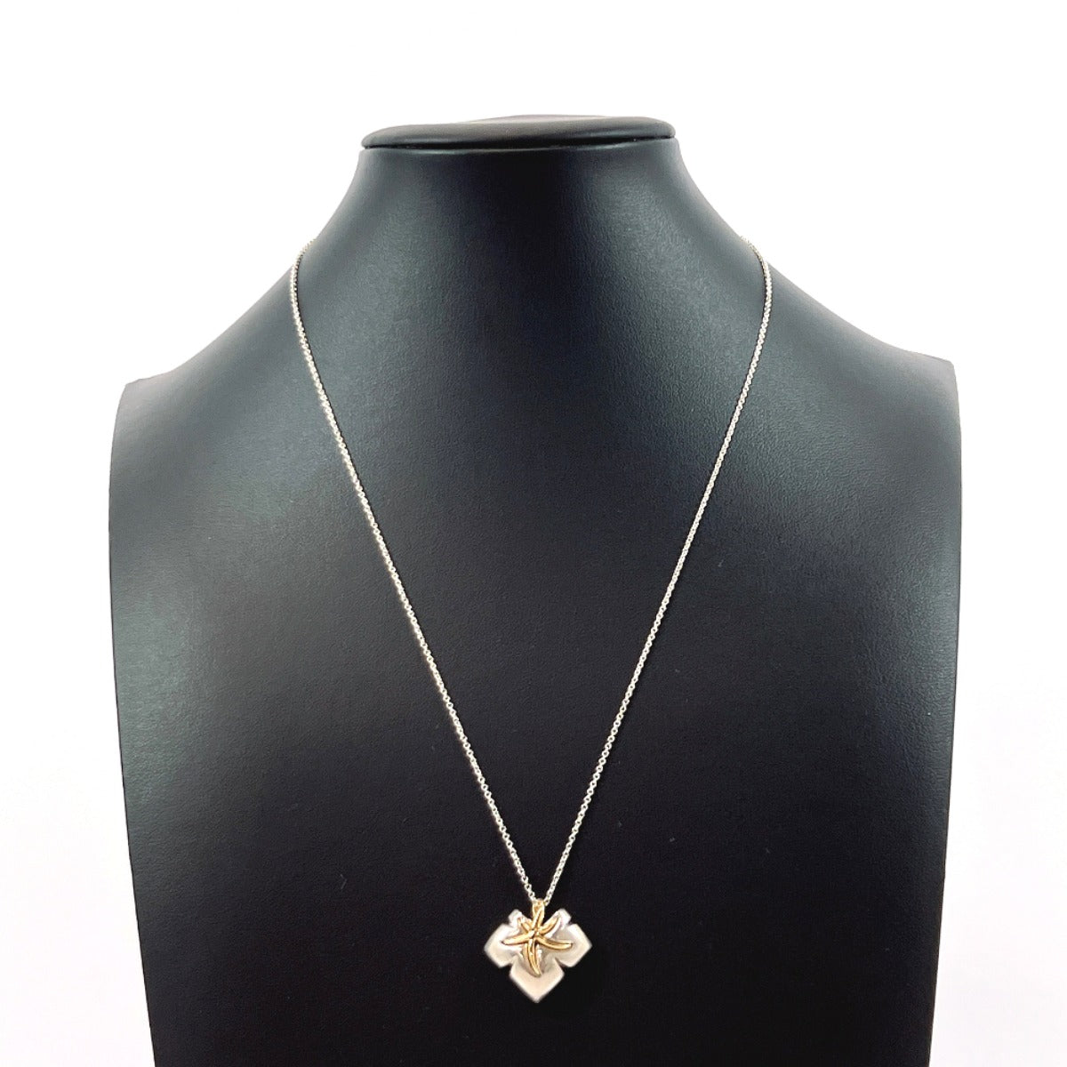 TIFFANY&Co. Necklace Silver925 K18 Gold Silver Nature Leaf