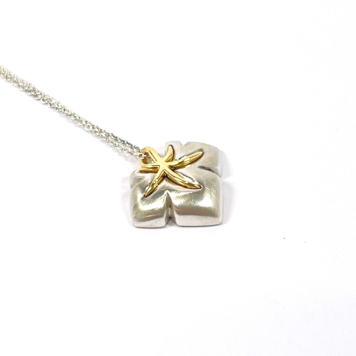 TIFFANY&Co. Necklace Silver925 K18 Gold Silver Nature Leaf