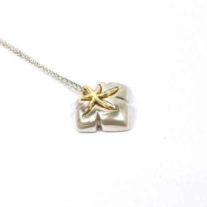 TIFFANY&Co. Necklace Silver925 K18 Gold Silver Nature Leaf