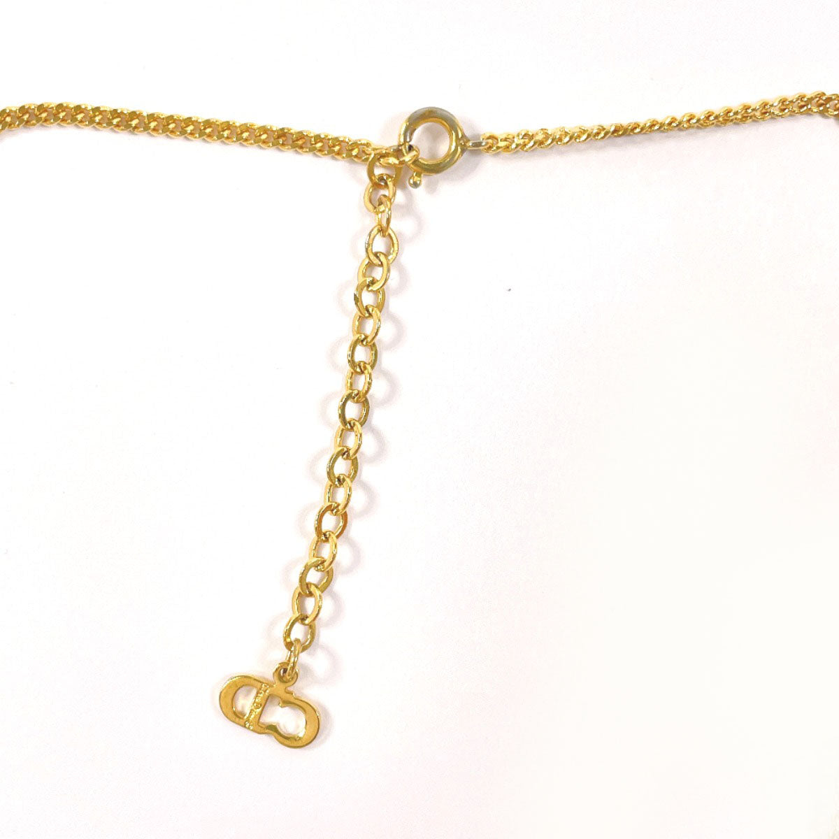 Christian Dior Necklace metal Rhinestone gold