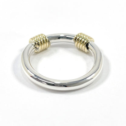 TIFFANY&Co. Ring Silver925, K18 Yellow Gold Silver Bandwidth 2 wire