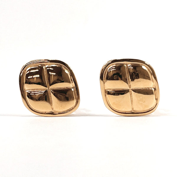 CHANEL Earring Rhombus Matrasse Gold Plated gold Women Used Authentic