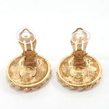 CHANEL Earring Mademoiselle metal gold Women Used Authentic