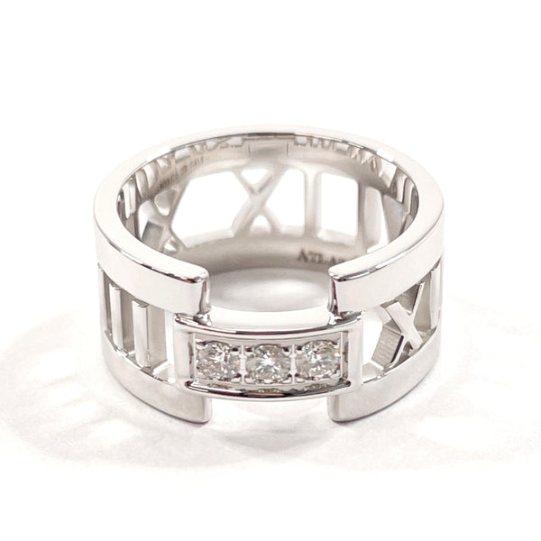 TIFFANY&Co. Ring Open ring Atlas 18K white gold, diamond Silver Women Used Authentic