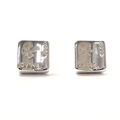 CHANEL Earring Silver925 Silver vintage square clover