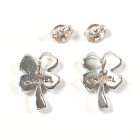 CHANEL Pierce Clover Silver925 Silver Women Used Authentic