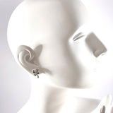 CHANEL Pierce Clover Silver925 Silver Women Used Authentic