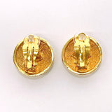 CHANEL Earring Matrasse COCO Mark metal gold Women Used Authentic