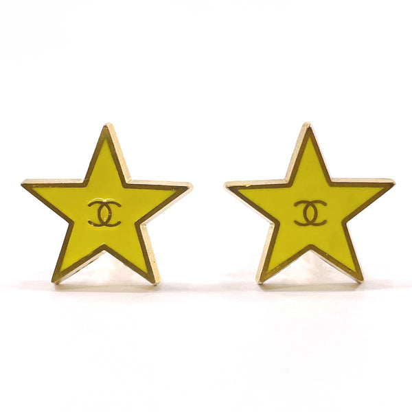 CHANEL Earring vintage Star COCO Mark metal gold Women Used Authentic