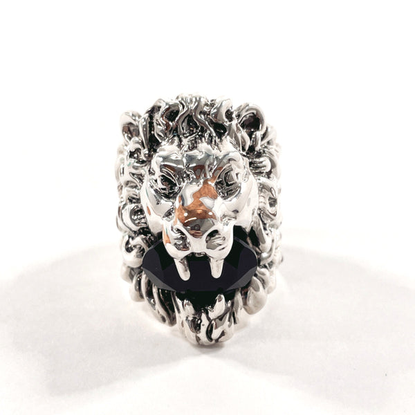 GUCCI Ring Lion head Silver, Crystal Silver mens Used Authentic