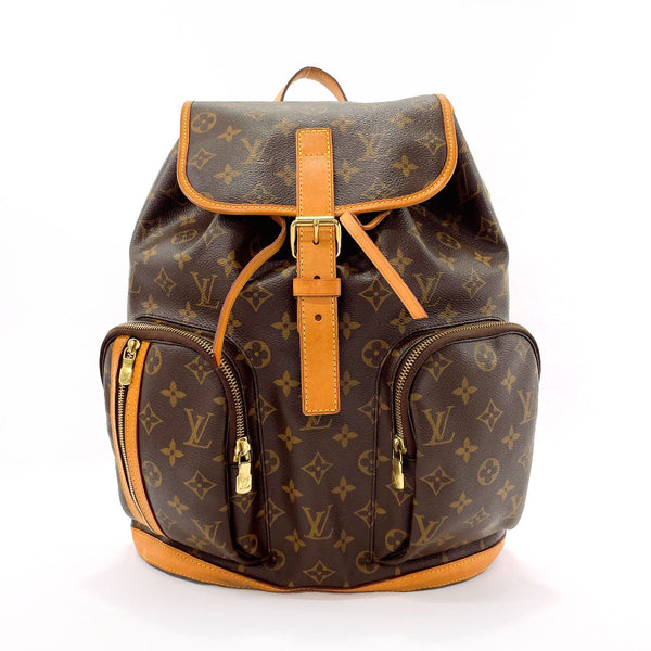 LOUIS VUITTON Backpack bag Sac a de Bosphore Monogram canvas, tanned leather M40107 Brown Used Authentic