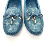 LOUIS VUITTON loafers Gloria Lyne Monogram denim 1A65Y1 blue Women Used Authentic
