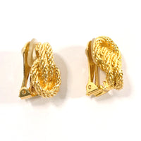 Christian Dior Earring vintage metal gold Women Used Authentic
