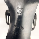 LOUIS VUITTON Sandals Leather, Stone black Women Used Authentic