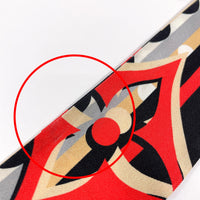 LOUIS VUITTON scarf Bando BB Pop Monogram Silk, 100% silk M76187 Red Women Used Authentic