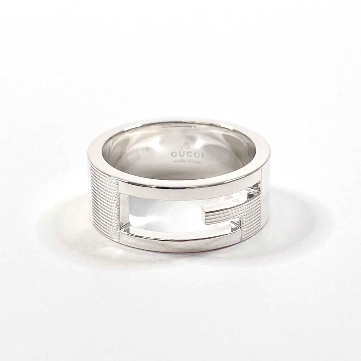 GUCCI Ring Silver925 Silver Branded Cutout G