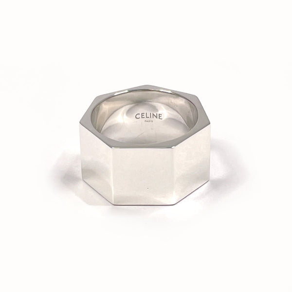 CELINE Ring Heritage Heptagon Silver925 Silver mens Used Authentic