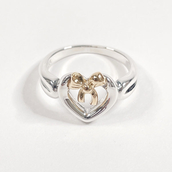 TIFFANY&Co. Ring Heart ribbon Silver925, K18 Yellow Gold Silver Women Used Authentic
