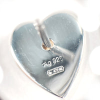 GUCCI Pierce Trademark heart shape Silver925 223990 J8400 8106 Silver Women Used Authentic
