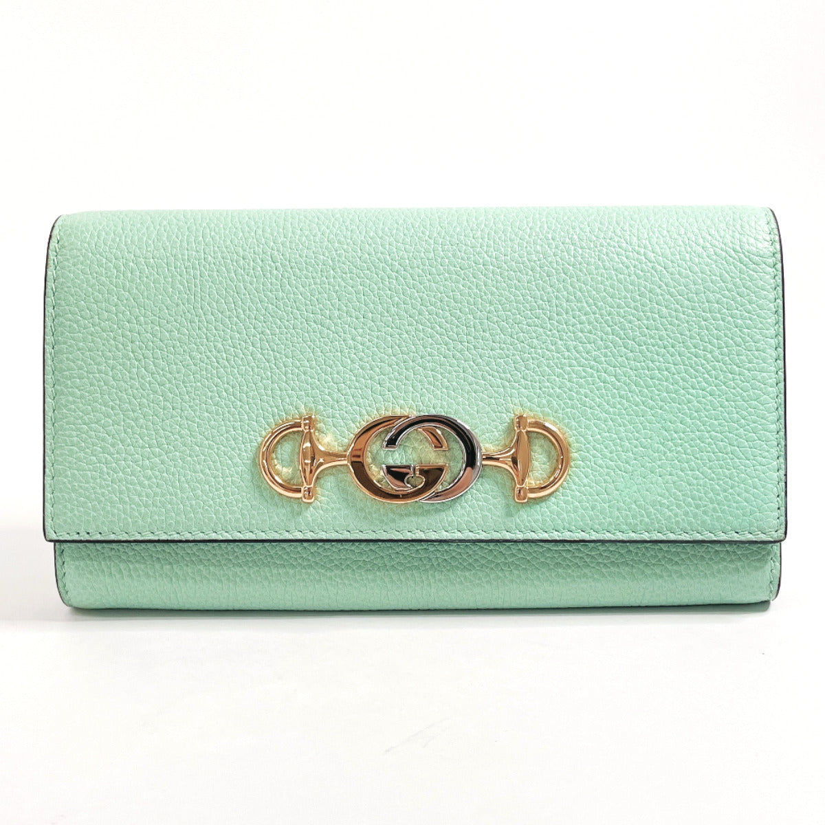 GUCCI Long Wallet Purse 573612 leather green Zumi