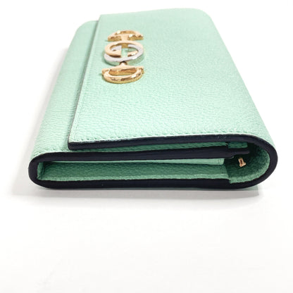 GUCCI Long Wallet Purse 573612 leather green Zumi