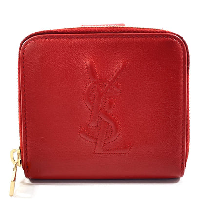 YVES SAINT LAURENT Bifold Wallet MRT352906Y leather Red Rive Gauche Cassandra Compact zip