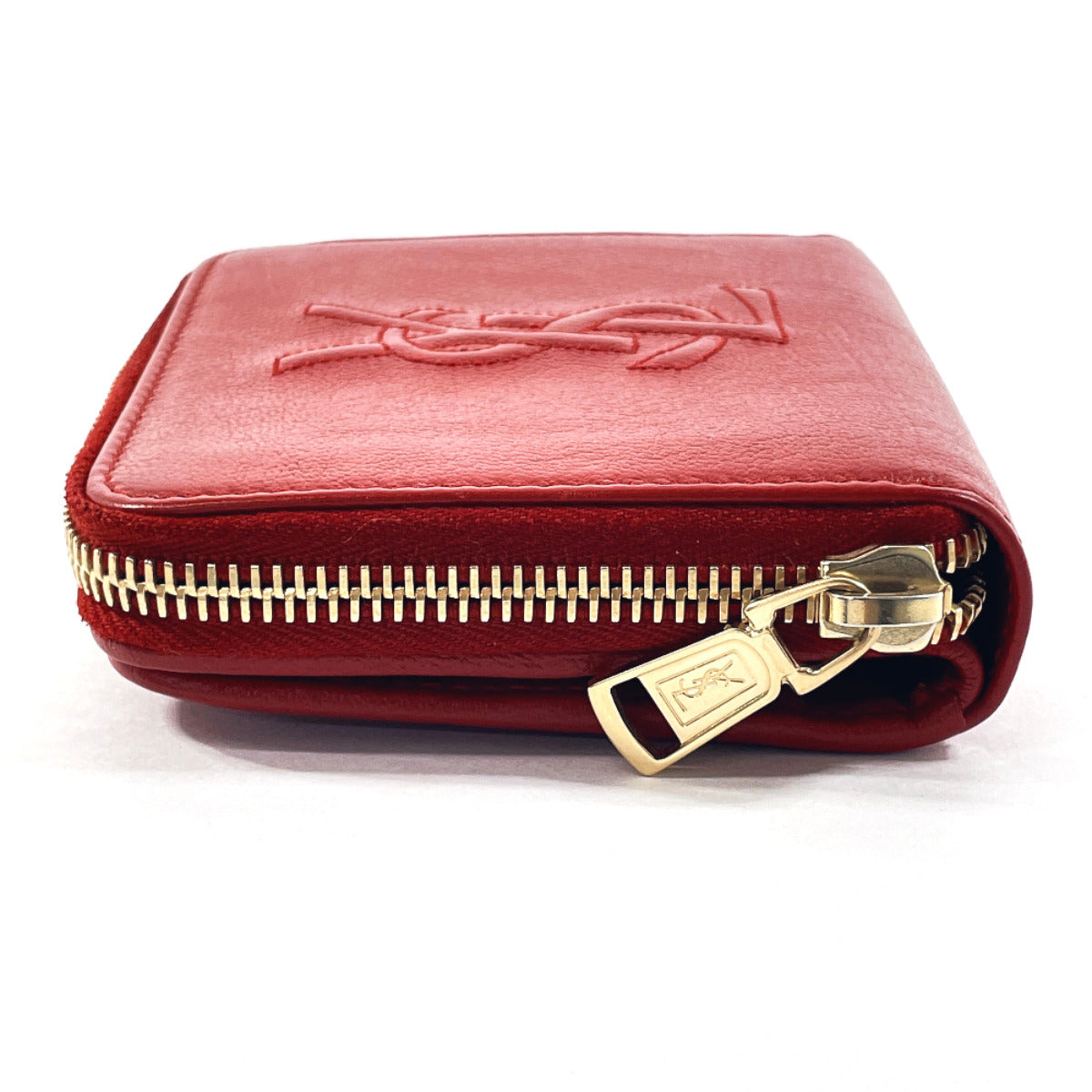 YVES SAINT LAURENT Bifold Wallet MRT352906Y leather Red Rive Gauche Cassandra Compact zip