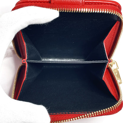 YVES SAINT LAURENT Bifold Wallet MRT352906Y leather Red Rive Gauche Cassandra Compact zip