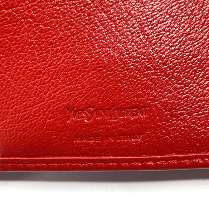 YVES SAINT LAURENT Bifold Wallet MRT352906Y leather Red Rive Gauche Cassandra Compact zip