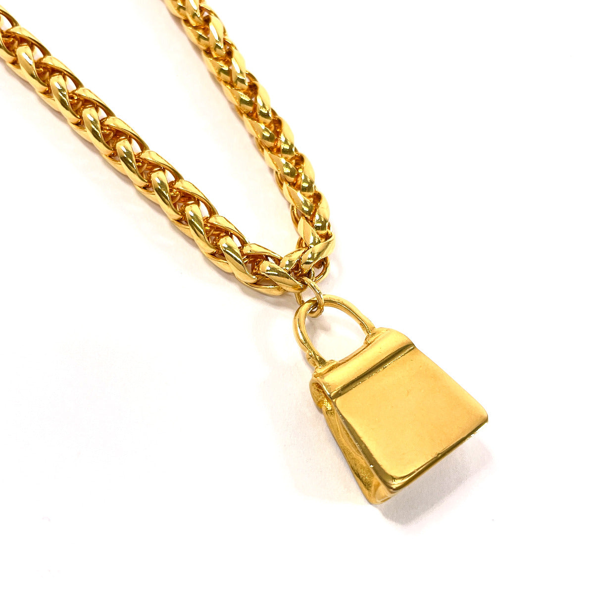 FENDI Necklace Gold Plated gold Bag charm