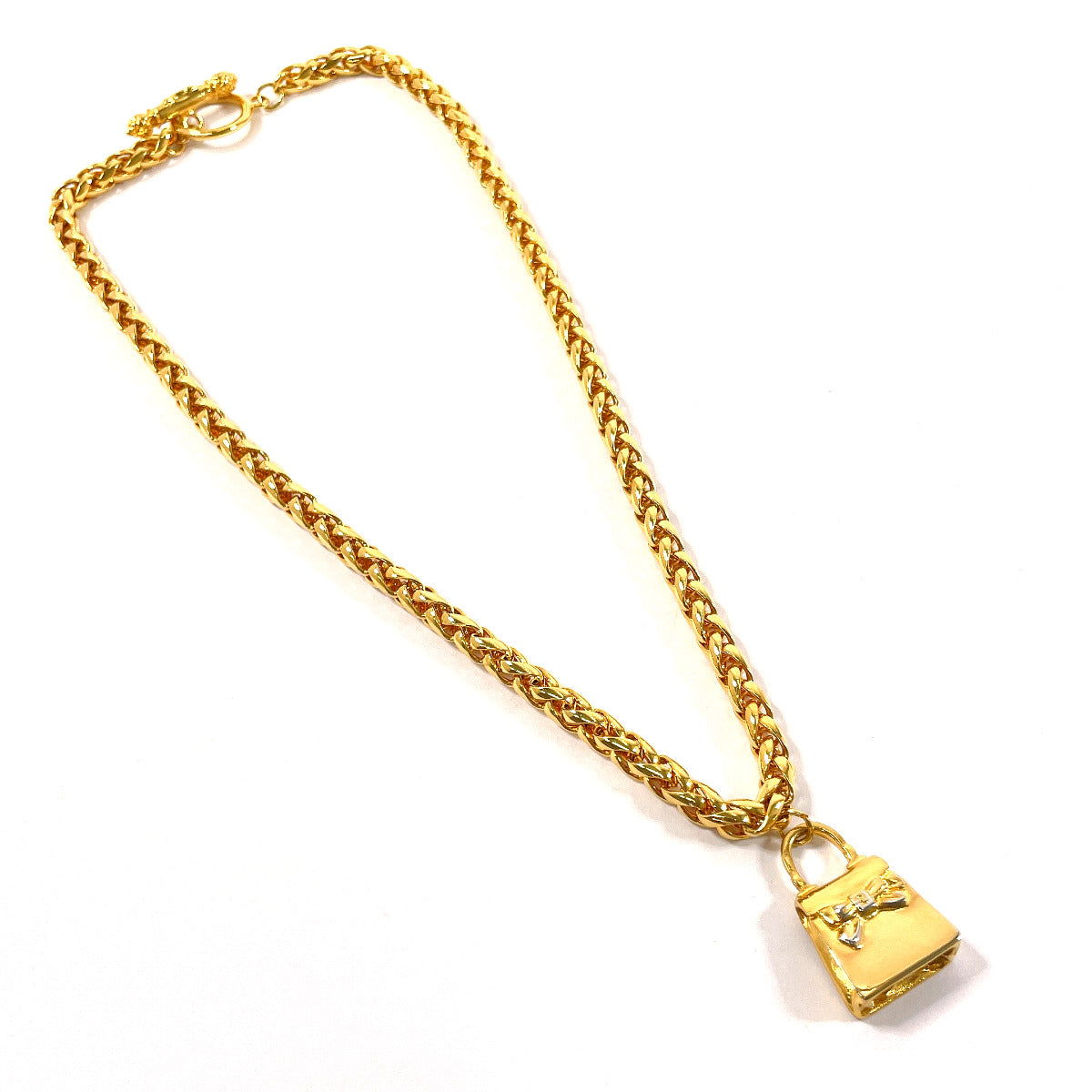 FENDI Necklace Gold Plated gold Bag charm