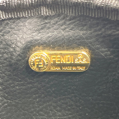 FENDI Pouch PVC coated canvas PVC Brown Pecan