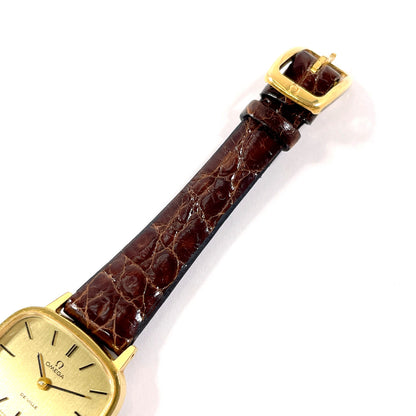 OMEGA Watches Hand Winding Gold Plated leather gold De Ville gold dial